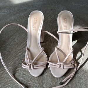 Schutz Women's Cream Strappy Sandals